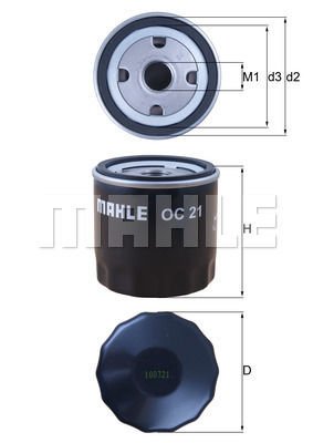 Opel Corsa 1982-1994 Arası 1.0 Mahle Marka Yağ Filtresi
