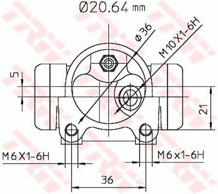 Peugeot 406 1995-2005 Arası 1.8 16V TRW Marka Sağ Arka Fren Silindiri