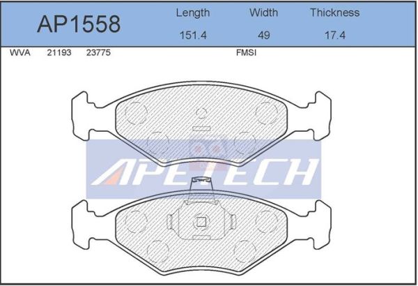 Palio 1.2 8V Ön Fren Balatası Apetech APT-AP1558