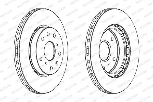Fiat Sedici 2006-2014 Arası 1.6 16V, 2.0 D Multijet, 2.0 D Multijet 4x4, 1.6 16V 4x4, 1.9 D Multijet 4x4 Ferodo Marka Ön Havalı Fren Diski