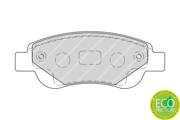 Citroen C1 2005-2018 Arası 1.4 HDi, 1.0, 1.0 VTi 68, 1.2 VTi 82, 1.0 VTi 72 Ferodo Marka Ön Balata