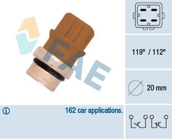 Volkswagen Jetta 1983-1992 Arası 1.6 D, 1.6 TD FAE Marka Hararet Müşürü