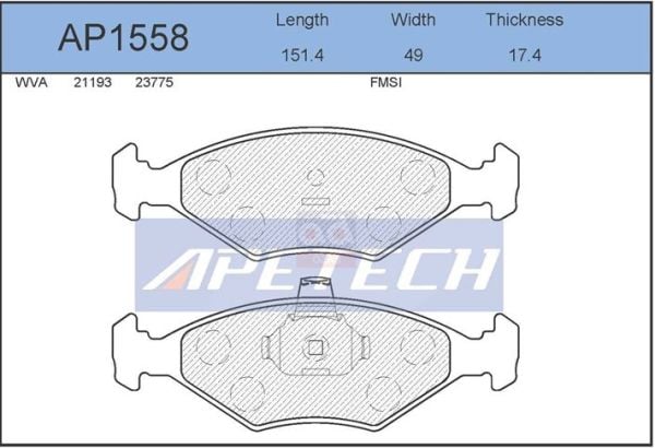 Siena 1.2 8V Ön Fren Balatası Apetech APT-AP1558