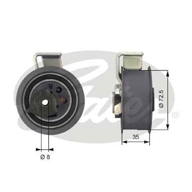 Ford Galaxy 1995-2006 Arası 1.9 TDI Gates Marka Vantilatör Kayış Gergi Rulmanı