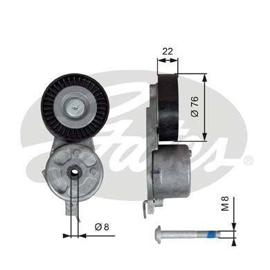 Ford Galaxy 2006-2015 Arası 1.8 TDCi Gates Marka Vantilatör Kayış Gergi Rulmanı