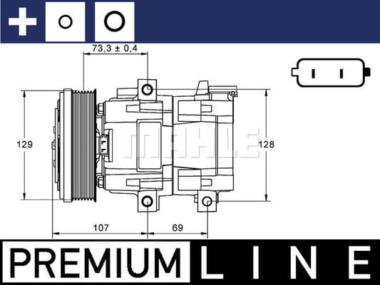 Ford Transit 2006-2014 Arası 2.2 TDCi Mahle Marka Klima Kompresörü