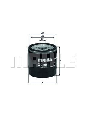 Opel Corsa 1982-2002 Arası 1.6 GSI, 1.3 i, 1.3, 1.2, 1.3 S, 1.2 S, 1.4 i, 1.4 S Mahle Marka Yağ Filtresi