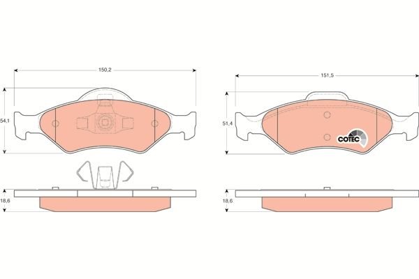 Ford Fiesta 1989-1997 Arası 1.4 TRW Marka Ön Balata