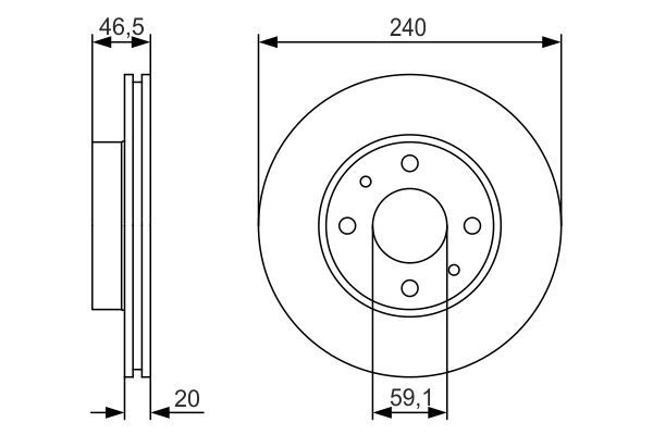 Fiat Albea 1996-2016 Arası 1.2, 1.6 16V, 1.4 Bosch Marka Ön Fren Diski