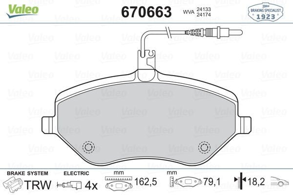 Peugeot 407 2004-2011 Arası 2.2, 3.0, 2.0 HDi 135, 3.0 V6, 2.2 16V Valeo Marka Ön Balata