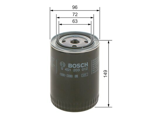 Audi 80 1978-1991 Arası 1.6 TD, 1.6 D, 1.9 D Bosch Marka Yağ Filtresi