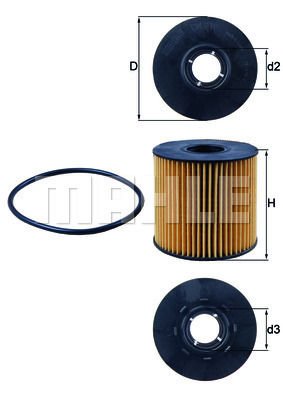 Opel Movano 1998-2003 Arası 2.2 DTI Mahle Marka Yağ Filtresi
