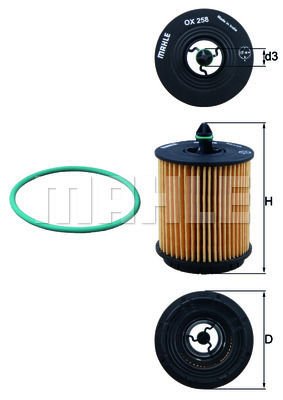 Opel Antara 2006-2010 Arası 2.4, 2.4 4x4 Mahle Marka Yağ Filtresi