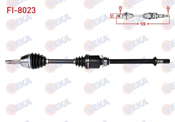 Albea 1.3 Sağ Aks Komple Veka FI-8023