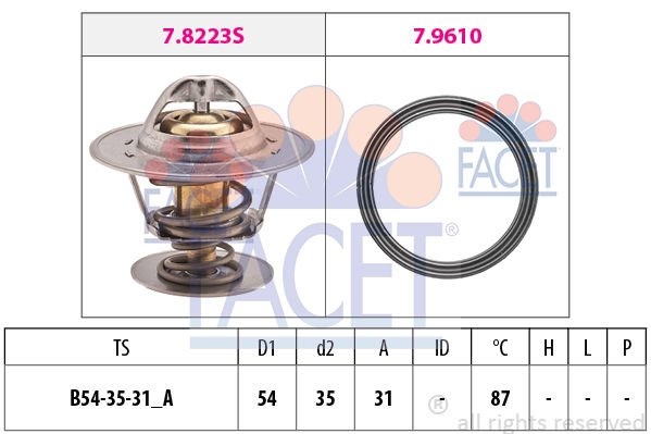 Seat Toledo 1998-2006 Arası 2.3 V5 Facet Marka Termostat