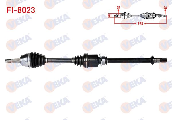 Palio 1.3 Sağ Aks Komple Veka FI-8023
