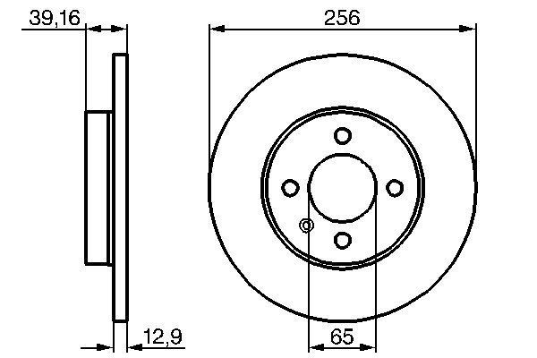 Volkswagen Passat 1988-1997 Arası 1.6, 1.9 TDI, 1.9 D, 1.9 TD, 1.6 TD, 2.0, 1.8 Bosch Marka Ön Fren Diski