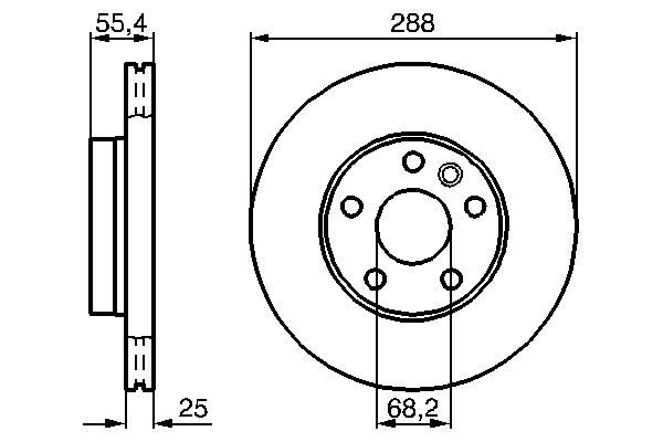 Volkswagen Sharan 1995-2010 Arası 1.9 TDI, 2.8 VR6, 2.0 Bosch Marka Ön Fren Diski