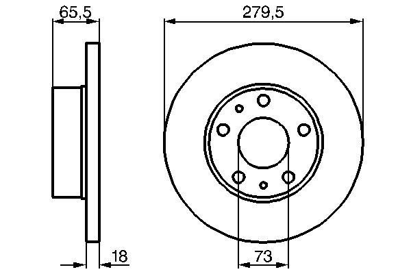Citroen Jumper 1994-2002 Arası 1.9 TD Bosch Marka Ön Fren Diski