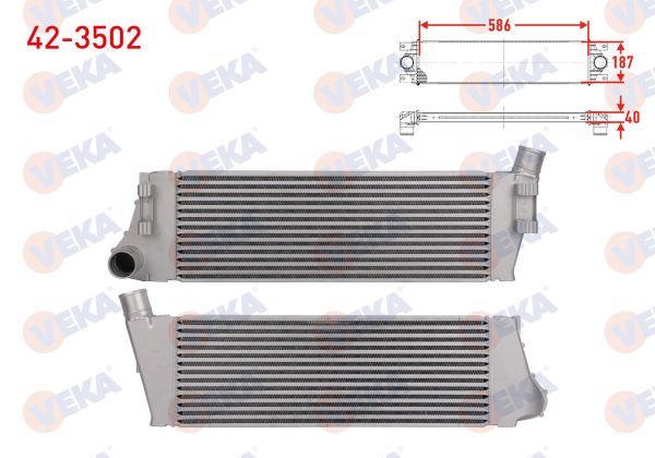 Turbo Radyatörü (İntercooler) Megane II 1.5 dci Veka Marka 42-3502