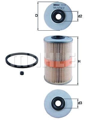 Opel Movano 2010-2014 Arası 2.3 CDTI FWD Mahle Marka Mazot Yakıt Filtresi