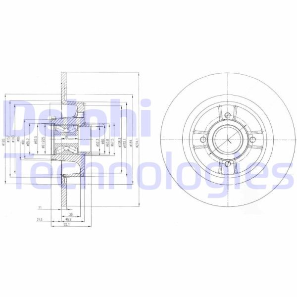 Renault Scenic 1999-2010 Arası 1.4 16V Delphi Marka Arka Fren Diski