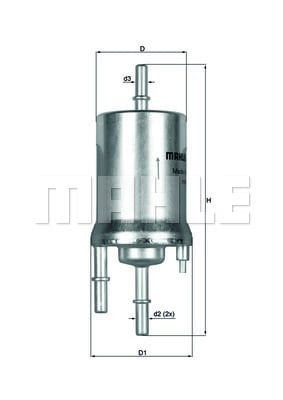 Skoda Fabia 1999-2008 Arası 2.0 Mahle Marka Benzin Yakıt Filtresi