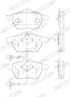 Audi A4 1994-2002 Arası 2.6 quattro, 1.9 TDI, 2.6, 1.9 TDI quattro, 2.8 quattro Ferodo Marka Ön Fişli Balata