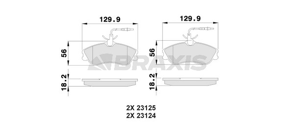 Peugeot 306 1993-2003 Arası 1.4, 1.8, 1.4 SL, 1.6 SR Braxis Marka Ön Balata