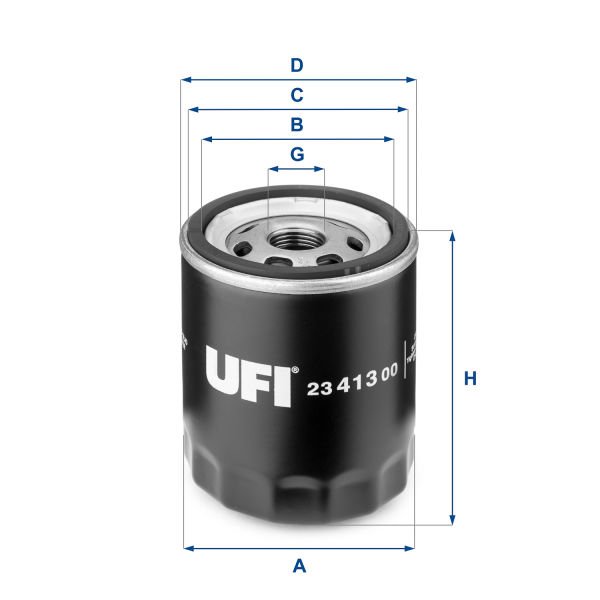 Ford Fiesta 1995-2006 Arası 1.25 i 16V Ufi Marka Yağ Filtresi