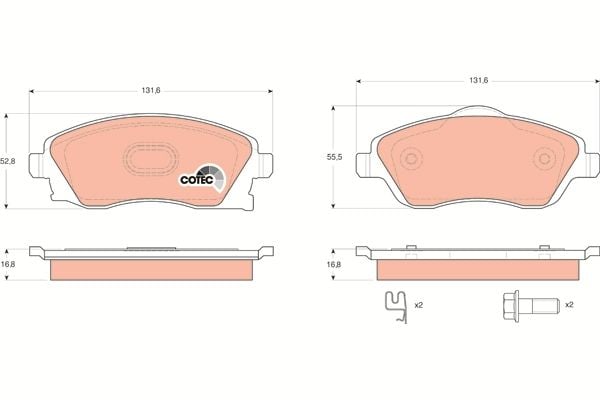 Opel Meriva 2003-2010 Arası 1.6, 1.4 16V Twinport LPG TRW Marka Ön Balata
