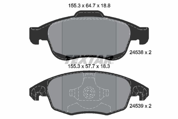 Citroen C4 2006-2015 Arası 1.6 HDi 110, 1.6 VTi 120, 1.6 HDi 90 Textar Marka Ön Balata