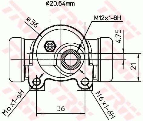 Peugeot 405 1987-1999 Arası 1.9 Diesel TRW Marka Sağ Fren Silindiri