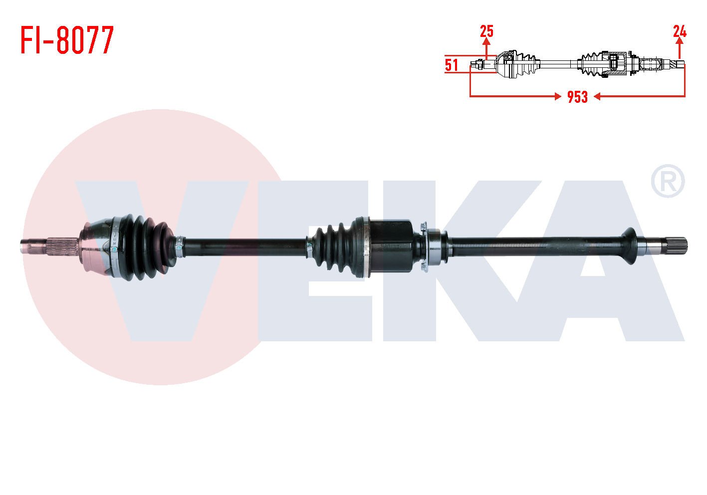 Egea 1.3 Sağ Ön Komple Aks Veka FI-8077