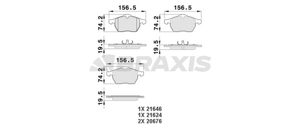Audi A4 1994-2002 Arası 1.8 T Braxis Marka Ön Balata