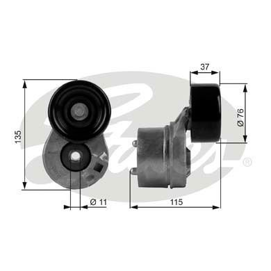 Ford Transit 2000-2006 Arası 2.4 DI RWD, 2.4 DI, 2.4 TDE Gates Marka Vantilatör Kayış Gergi Rulmanı