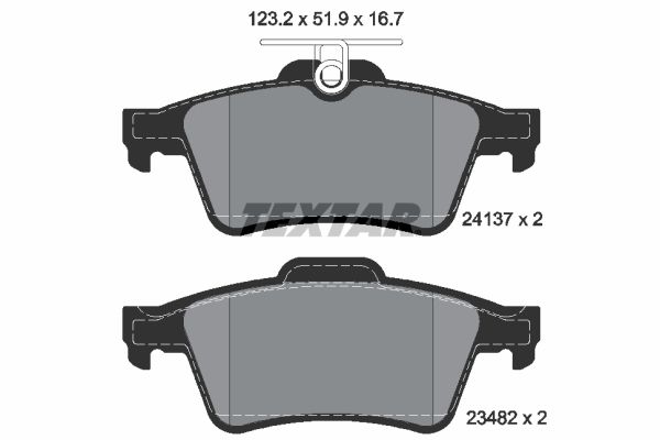 Citroen C5 2008-2012 Arası 1.6 VTi 120, 1.6 VTI 120, 2.2 HDi 200 Textar Marka Arka Balata