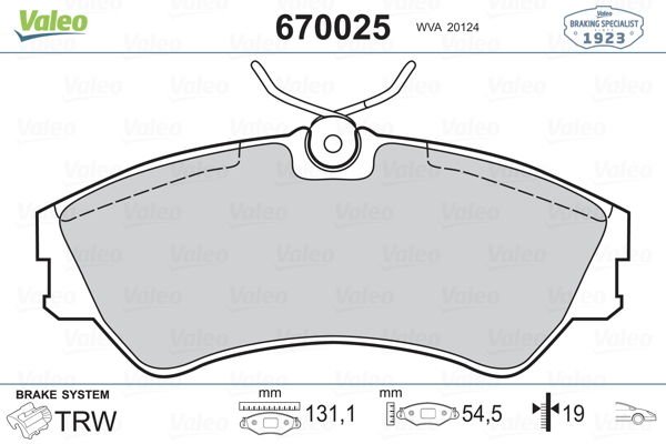 Volkswagen Golf 1989-1998 Arası 2.0 Valeo Marka Ön Balata