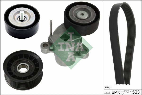 Ford Ecosport 2011-2015 Arası 1.0 EcoBoost INA Marka Vantilatör Kayış Seti
