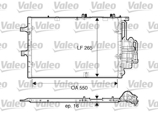 Opel Corsa 2000-2012 Arası 1.7 DTI, 1.7 DI 16V Valeo Marka Klima Radyatörü