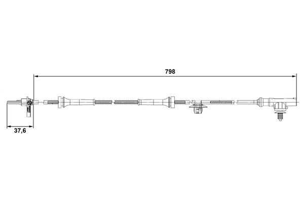 Citroen C1 2005-2014 Arası 1.4 HDi Bosch Marka Ön Abs Sensörü