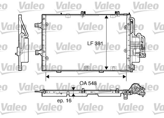 Opel Corsa 2000-2012 Arası 1.8, 1.2 16V Valeo Marka Klima Radyatörü