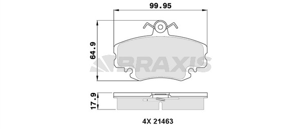 Peugeot 309 1985-1993 Arası 1.9, 1.9 GTI 16V, 1.9 GTI Braxis Marka Ön Fişli Balata