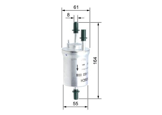 Skoda Fabia 1999-2008 Arası 1.4 16V Bosch Marka Benzin Yakıt Filtresi