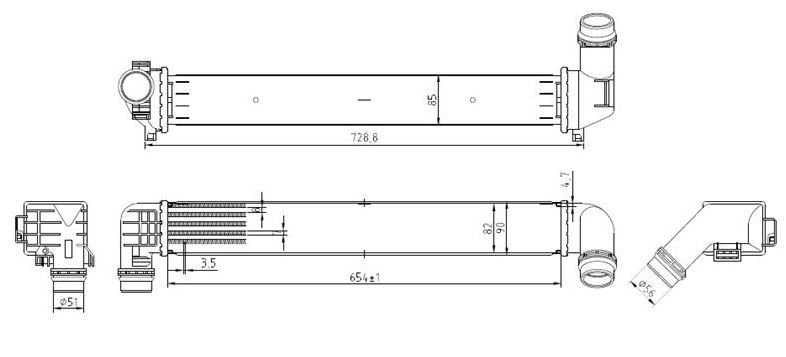 Fluence 1.5 Dci İntercooler Radyatör Mga MGA-80526