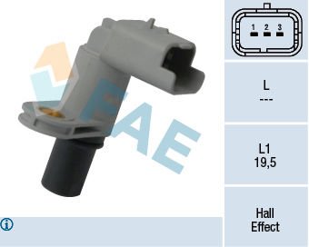 Peugeot 206 1998-2012 Arası 1.4 16V FAE Marka Eksantrik Devir Sensörü