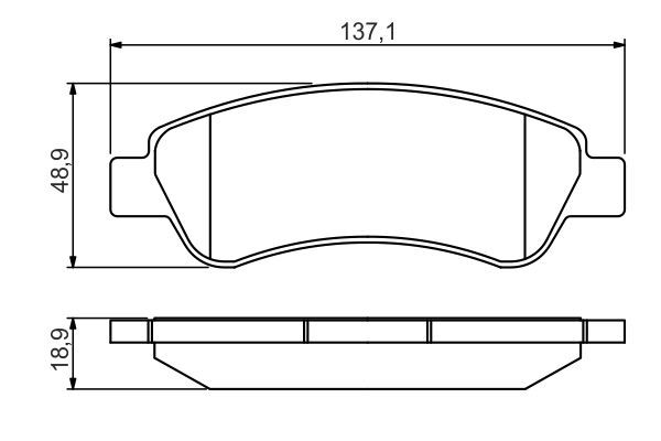 Fiat Ducato 2006-2010 Arası 140 Natural Power, 115 Multijet 2,0 D, 150 Multijet 3,0 D, 130 Multijet 2,3 D, 150 Multijet 2,3 D Bosch Marka Arka Balata
