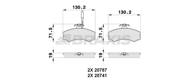 Citroen C25 1981-1994 Arası 2.0 E, 1.8 E, 2.5 D, 1.9 D, 2.0, 2.5 D 4x4 Braxis Marka Ön Balata
