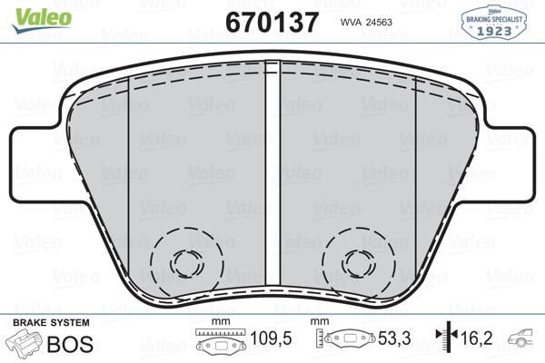 Volkswagen Jetta 2008-2012 Arası 1.2 TSI Valeo Marka Ön Balata