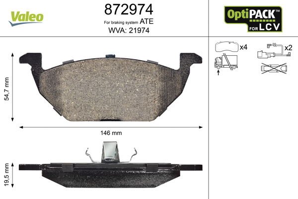 Volkswagen Lt 1996-2006 Arası 2.3, 2.8 TDI, 2.5 TDI, 2.5 SDI Valeo Marka Ön Balata